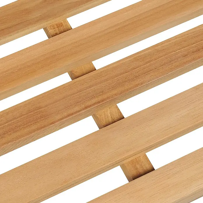 Furnicato Gartenbank Teak-Hartholz - B x T x H: 114 x 60 x 90 cm, Braun - Heller Holzlattenrost.