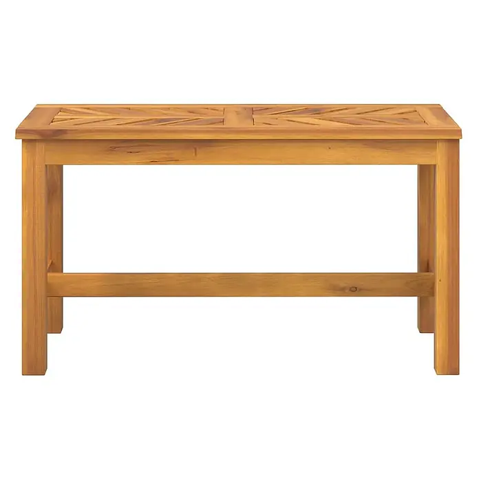 Furnicato Gartenbank Akazien-Massivholz geölt - B x T x H: 80 x 35 x 45 cm, Braun - Braune Gartenbank aus Holz mit dekorativer Lattenplatte und stabilem Gestell.