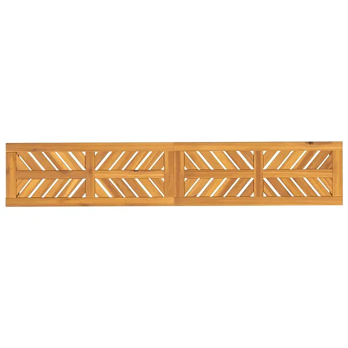 Furnicato Gartenbank - Braun - Langes hellbraunes Holzzaunelement mit diagonalem Lamellendesign.