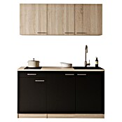 Respekta Miniküche Ingrid (Breite: 150 cm, Schwarz, Mit Kochfeld + Mikrowelle) | BAUHAUS
