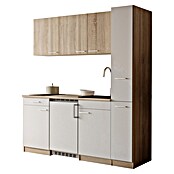 Respekta Küchenzeile Ingrid (Breite: 180 cm, Weiß, Mit Kochfeld + Kühlschrank) | BAUHAUS