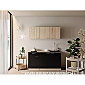 Respekta Miniküche Ingrid (Breite: 150 cm, Schwarz, Mit Kochfeld + Mikrowelle) | BAUHAUS