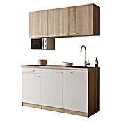 Respekta Miniküche Ingrid (Breite: 150 cm, Weiß, Mit Kochfeld + Mikrowelle) | BAUHAUS