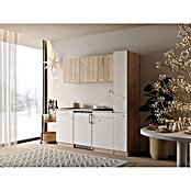 Respekta Küchenzeile Ingrid (Breite: 180 cm, Weiß, Mit Kochfeld + Kühlschrank) | BAUHAUS
