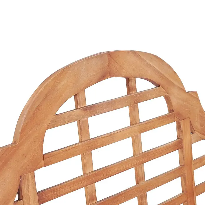 Furnicato Gartenbank Teak-Hartholz - B x T x H: 127 x 58,5 x 92,5 cm, Braun - Holzgitter für den Garten mit gewölbter Oberseite.