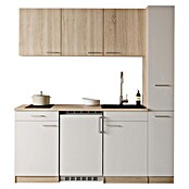 Respekta Küchenzeile Ingrid (Breite: 180 cm, Weiß, Mit Kochfeld + Kühlschrank) | BAUHAUS