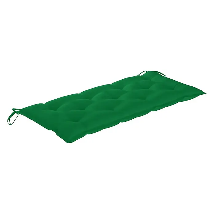 Furnicato Gartenbank - Grün - Grüne, gesteppte Gartenbankauflage mit Bindebändern.