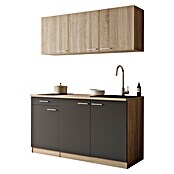 Respekta Miniküche Ingrid (Breite: 150 cm, Grau, Mit Kochfeld) | BAUHAUS