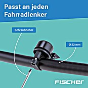 Fischer Fahrradglocke (Durchmesser: 22 mm, Wetterfest)