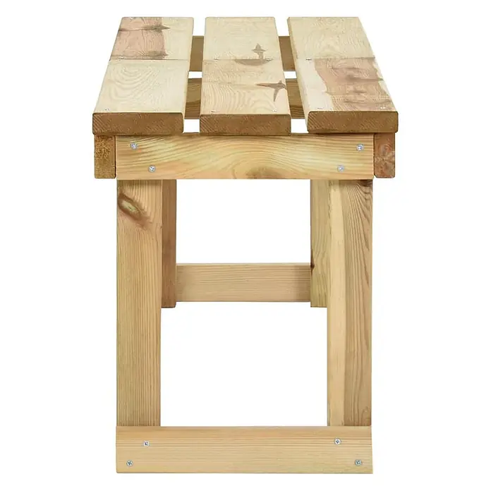 Furnicato Gartenbank Kiefernholz imprägniert - B x T x H: 140 x 38 x 45 cm, Braun - Helle, lattenförmige Holzbank aus imprägniertem Kiefernholz, für den Außenbereich geeignet.