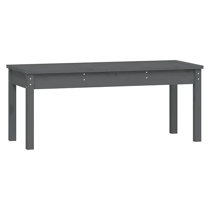 Furnicato Gartenbank Kiefer-Massivholz - B x T x H: 109 x 44 x 45 cm, Graue Kiefer - Dunkelgraue Gartenbank aus Holz mit Lattenrost und stabilen Beinen.