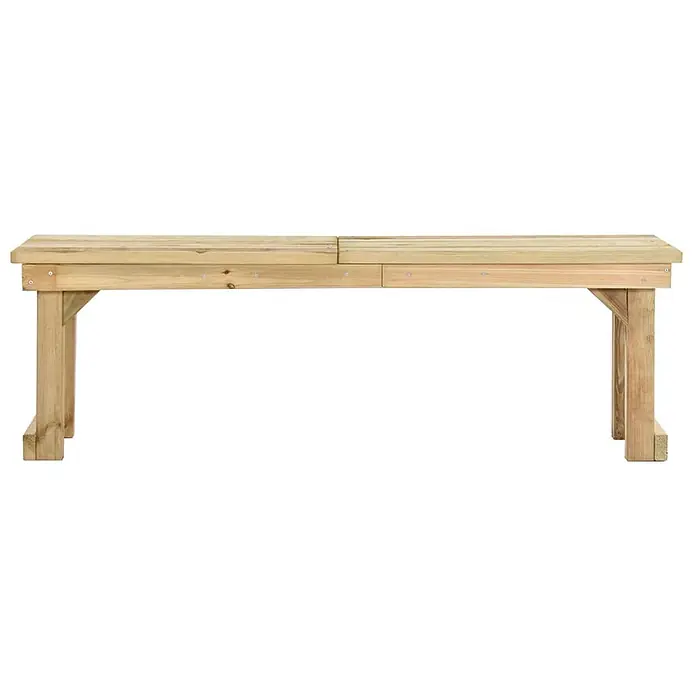 Furnicato Gartenbank Kiefernholz imprägniert - B x T x H: 140 x 38 x 45 cm, Braun - Helle Holzbank für den Außenbereich.