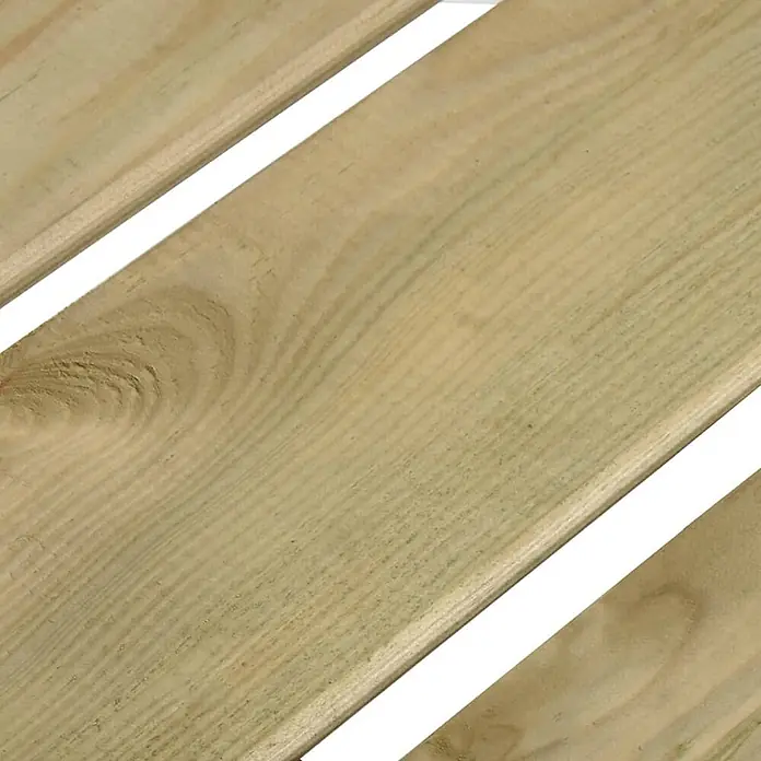 Furnicato Gartenbank Kiefernholz imprägniert - B x T x H: 53 x 121 x 85 cm, Braun - Helle Holzlatten mit sichtbarer Maserung und Zwischenräumen.