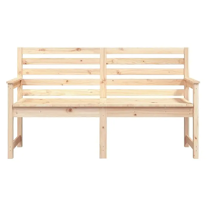 Furnicato Gartenbank Kiefer-Massivholz - B x T x H: 159,5 x 48 x 91,5 cm, Natürliche Kiefer - Zweisitzer-Gartenbank aus hellem Naturkiefernholz mit Lattenrückenlehnen, Sitzen und Armlehnen.