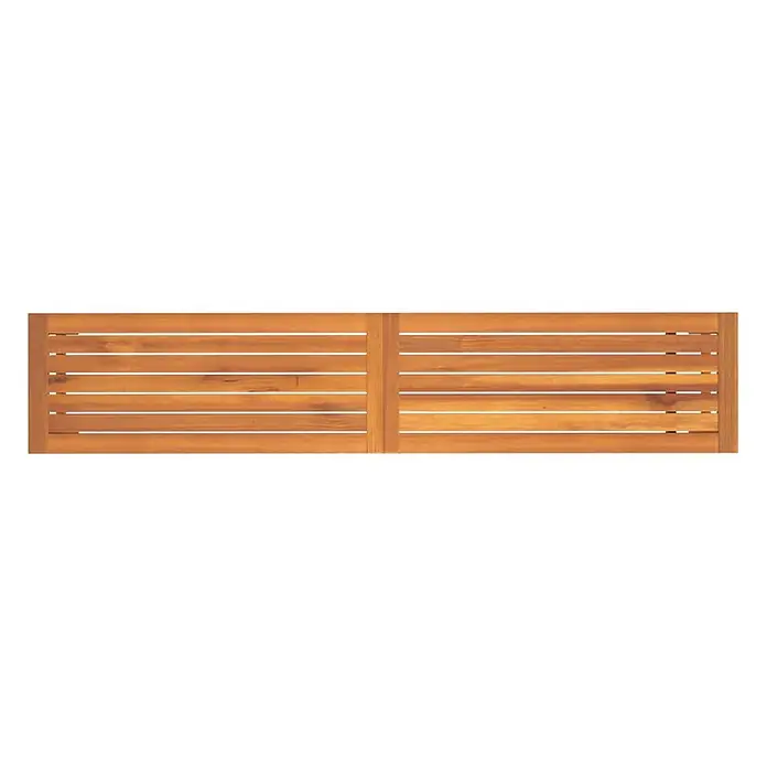 Furnicato Gartenbank Akazien-Massivholz geölt - B x T x H: 35 x 180 x 45 cm, Braun - Zwei braune Lamellenpaneele aus Holz für Zaun oder Sichtschutz.