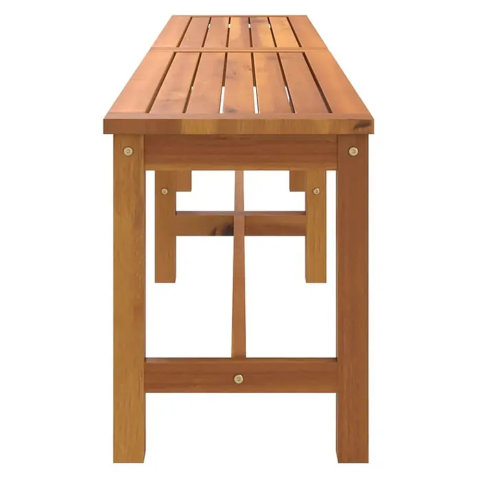 Furnicato Gartenbank Akazien-Massivholz geölt - B x T x H: 35 x 180 x 45 cm, Braun - Braune Gartenbank aus Akazienholz mit Lattenoberfläche und stabilem Gestell.