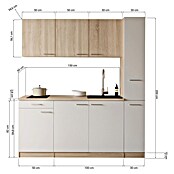 Respekta Küchenzeile Ingrid (Breite: 180 cm, Weiß, Mit Kochfeld) | BAUHAUS