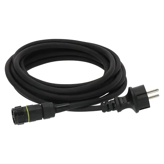 Brennenstuhl Mobiler LED-Strahler Multi Battery Hybridstrahler - L x B x H: 17,7 x 35,4 x 25,8 cm, IP55 - Aufgerolltes schwarzes Netzkabel mit Eurostecker und wasserdichtem Rundstecker mit gelbem Ring.