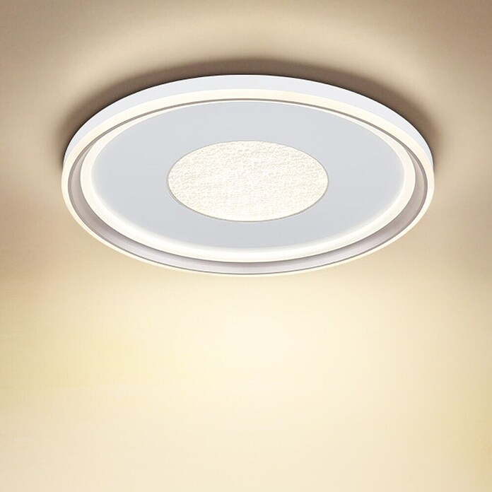 Globo Okrugla stropna LED svjetiljka Eila  (60 W, Ø x V: 59 x 6,5 cm, Bež) | BAUHAUS