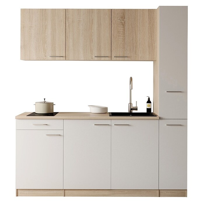 Respekta Küchenzeile Ingrid (Breite: 180 cm, Weiß, Mit Kochfeld) | BAUHAUS