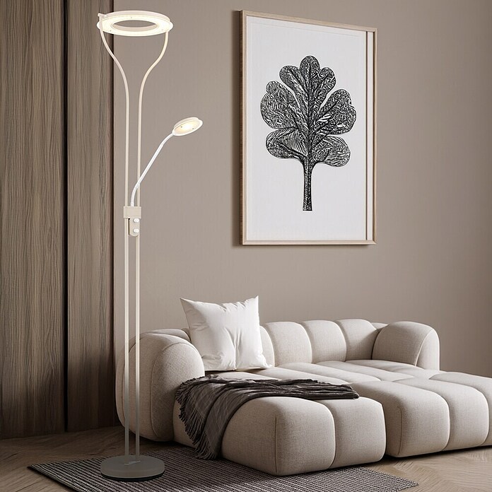 Globo LED stajaća svjetiljka Ebro  (20 W, Visina: 1.940 mm, Bež) | BAUHAUS