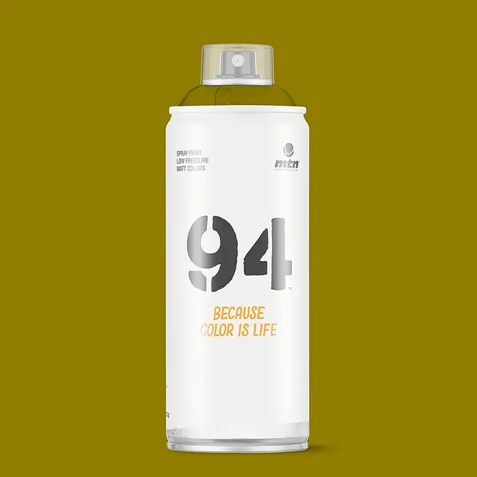 mtn Pintura decorativa en spray 94 - Verde misión, Mate, 400 ml - Bote de pintura en aerosol MTN 94 en colores mate de baja presión, ideal para proyectos de arte y grafitis. Para resultados vibrantes y duraderos.