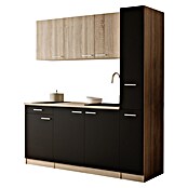 Respekta Küchenzeile Ingrid (Breite: 180 cm, Schwarz, Mit Kochfeld) | BAUHAUS