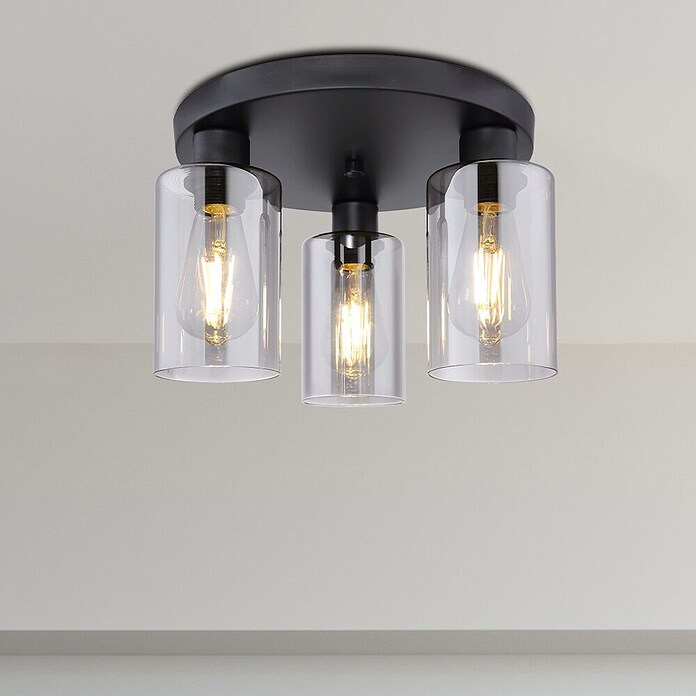 Globo Stropna svjetiljka Hadera  (40 W, Crna, E27) | BAUHAUS