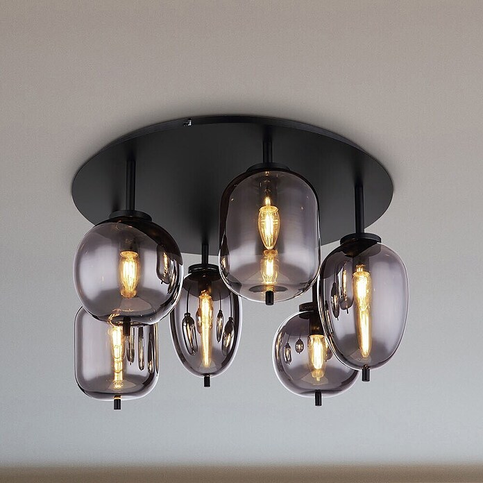 Globo Stropna svjetiljka Blacky  (40 W, Crna, E14) | BAUHAUS