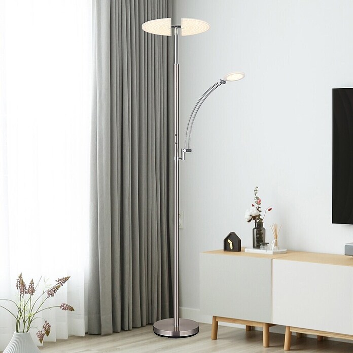 Globo LED stajaća svjetiljka Tirana  (40 W, Visina: 1.830 mm, Srebrna) | BAUHAUS