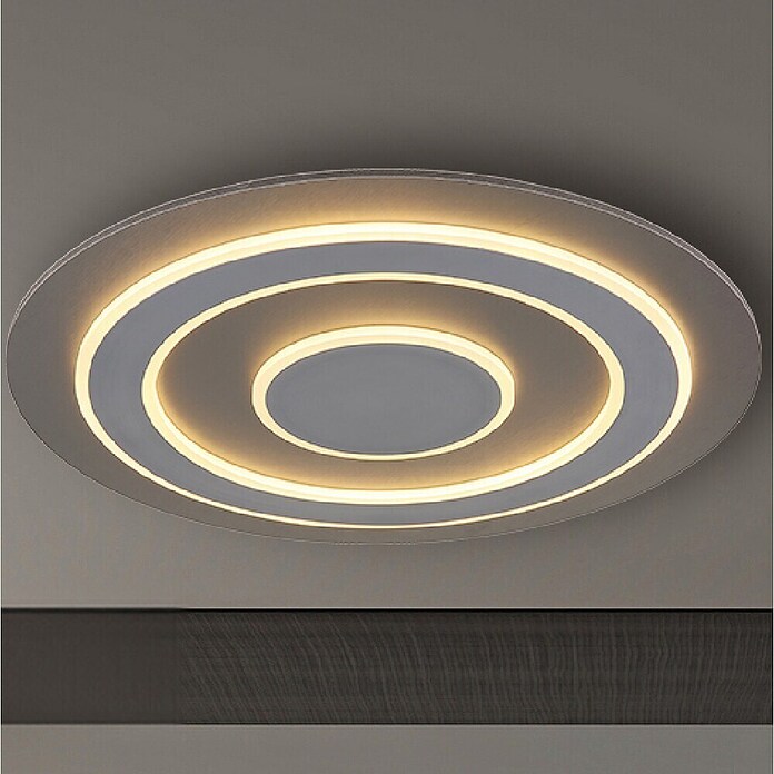 Globo Okrugla stropna LED svjetiljka Jayden  (50 W, Ø x V: 60 x 4,6 cm, Antracit, Topla bijela) | BAUHAUS