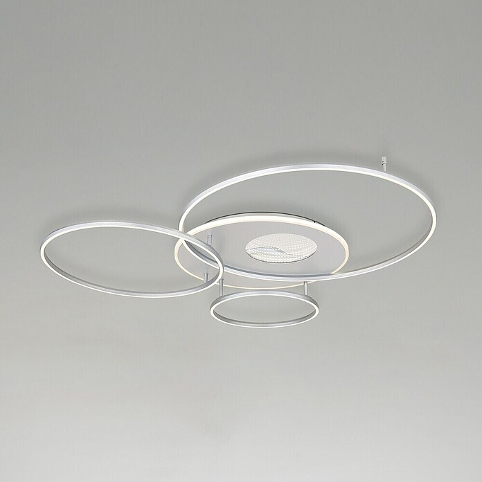 Globo LED stropna svjetiljka Invertina  (54 W, D x Š x V: 900 x 700 x 130 mm, Srebrna, Topla bijela) | BAUHAUS