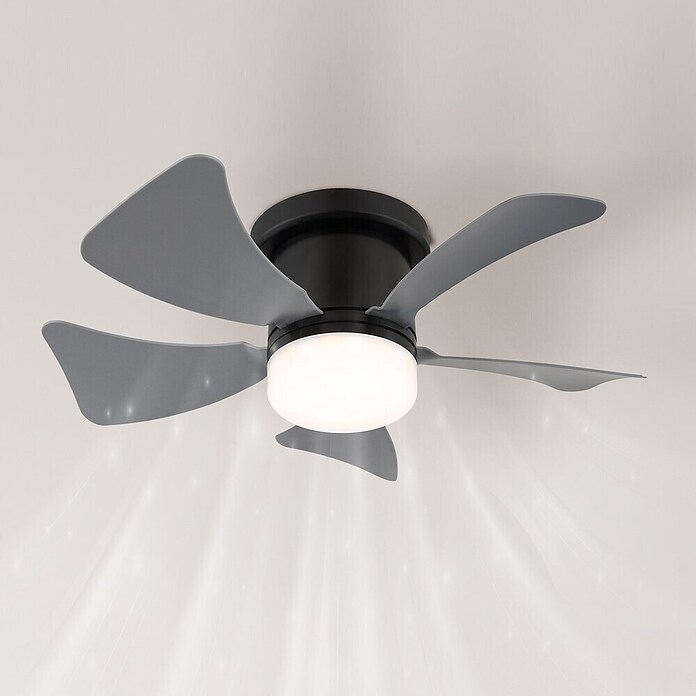 Globo Stropni ventilator s LED rasvjetom Hines  (Siva, 40,6 mm) | BAUHAUS
