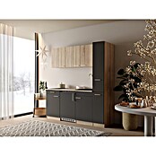 Respekta Küchenzeile Ingrid (Breite: 180 cm, Grau, Mit Kochfeld + Kühlschrank) | BAUHAUS