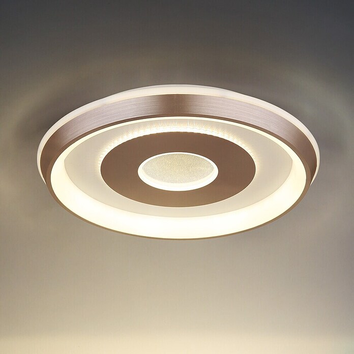 Globo LED okrogla stropna svetilka Williamson  (Ø x V: 49 x 7 cm, Zlata) | 3015 - Pendelleuchte Wohnraum | CACA - Pendelleuchte Wohnraum | CAC - Indoorleuchten | CA - Beleuchtung | C - Elektro | BAUHAUS