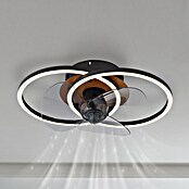 Globo Stropni ventilator s LED rasvjetom Karen  (Crna, 28 mm) | BAUHAUS