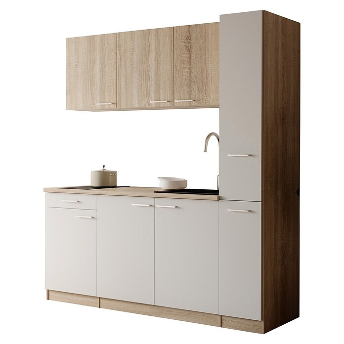 Respekta Küchenzeile Ingrid (Breite: 180 cm, Weiß, Mit Kochfeld) | BAUHAUS