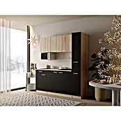 Respekta Küchenzeile Ingrid (Breite: 180 cm, Schwarz, Mit Kochfeld + Mikrowelle) | BAUHAUS