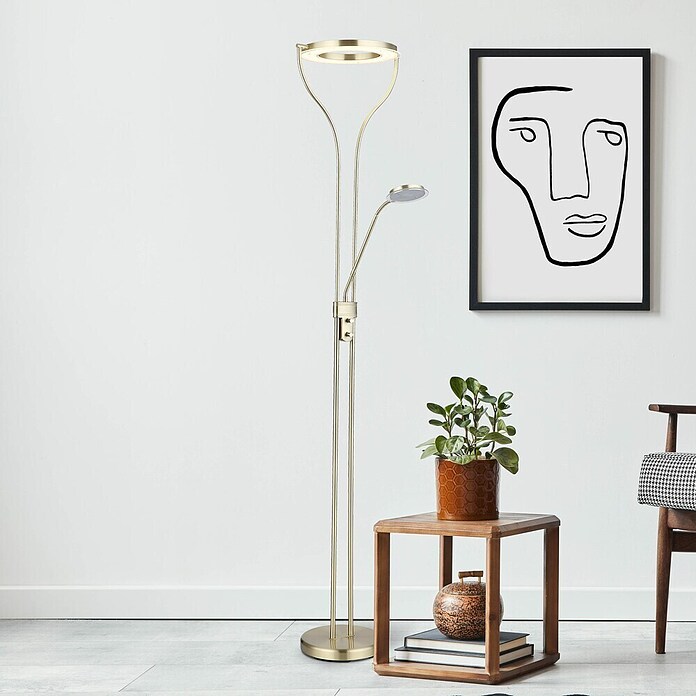 Globo Lámpara de suelo LED Ebro (20 W, Altura: 1.940 mm, Blanco cálido) | BAUHAUS