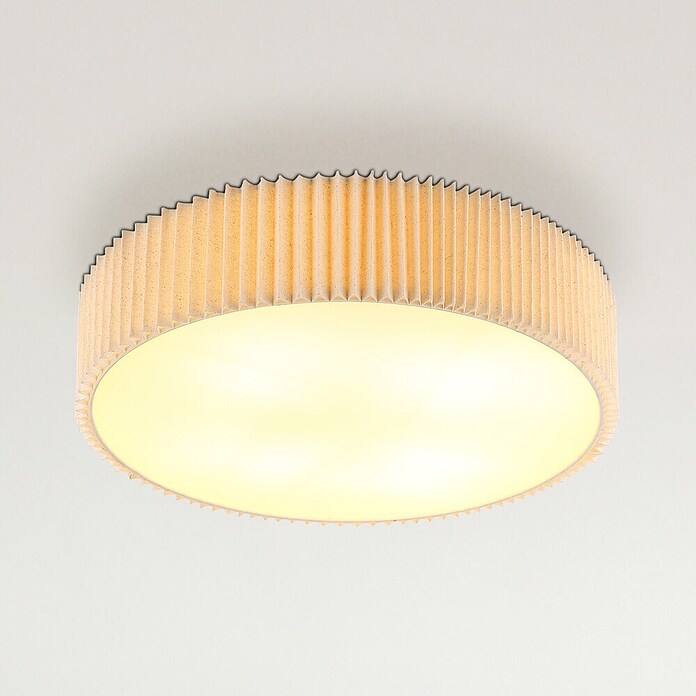 Globo Okrugla stropna LED svjetiljka Page  (25 W, Ø x V: 53 x 13 cm, Bež) | BAUHAUS