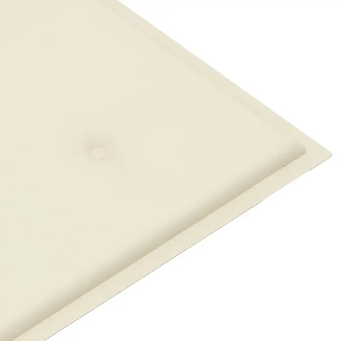 Furnicato Gartenbank - Creme - Beiges Kissen mit Steppknopf und erhöhtem Rand.