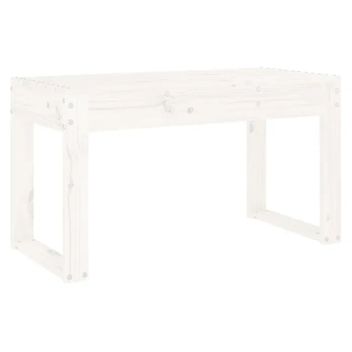 Furnicato Gartenbank Kiefernholz-Massivholz - B x T x H: 80 x 38 x 45 cm, Weiße Kiefer - Einfache weiße Massivholzbank aus Kiefer.
