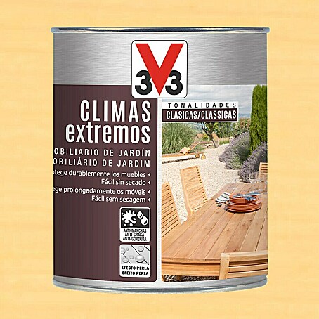 V33 Aceite para teca Climas extremos (Incoloro, 2,5 l, Mate)