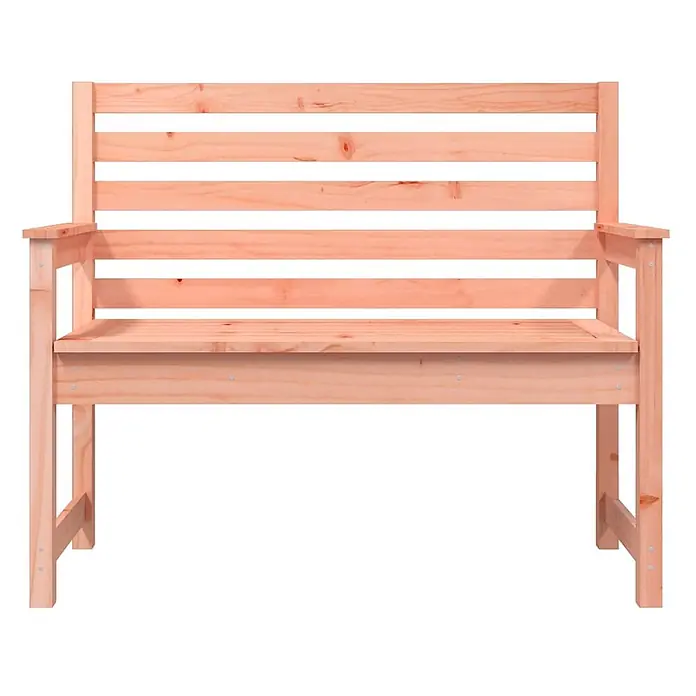 Furnicato Gartenbank Douglasien-Massivholz - B x T x H: 109 x 48 x 91,5 cm, Natürliches Douglasie - Helle Holzgartenbank mit Lattenrückenlehne und Sitzfläche.