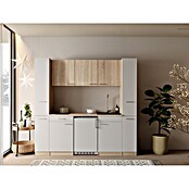 Respekta Küchenzeile Ingrid (Breite: 210 cm, Weiß, Mit Kochfeld + Kühlschrank) | BAUHAUS