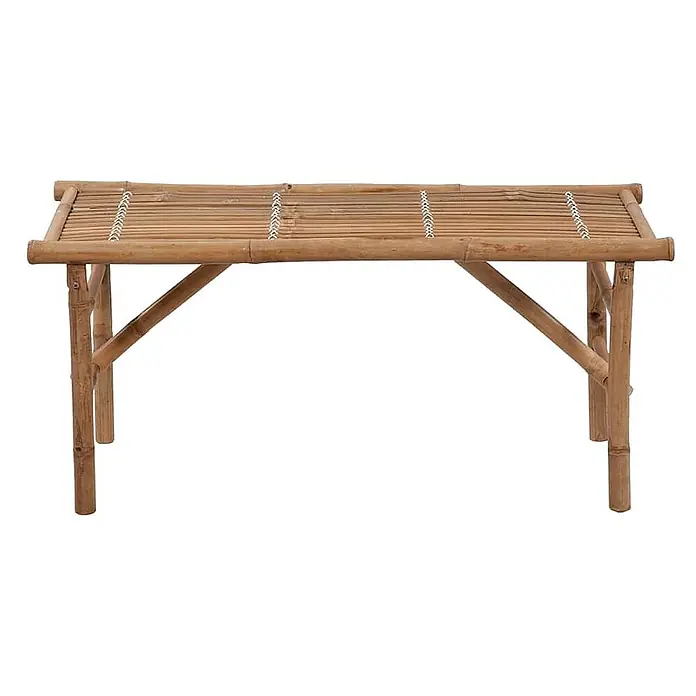 Furnicato Gartenbank Bambus Taupe - B x T x H: 38 x 118 x 45 cm, Taupe - Natürliche Bambus-Klappbank mit Lattenrost.