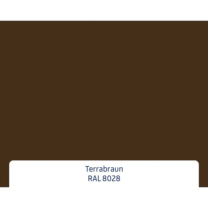 Hörmann EcoStar Haustür ISOPRO Secur IPS 410S - 110 x 210 cm, DIN Anschlag: Rechts, Terrabraun - Braune Farbkarte mit der Bezeichnung 'Terrabraun RAL 8028'.