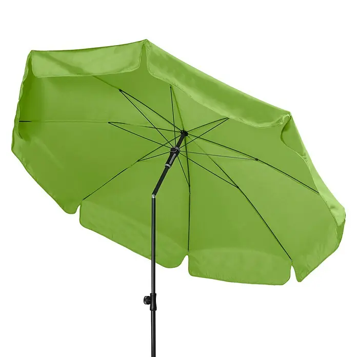 Doppler Sunline Marktschirm rund NeoFresh Green, Durchmesser Bespannung: 200 cm - Grüner Gartenschirm mit schwarzem Gestell, der Schatten spendet und vor Sonne schützt. Ideal für Garten, Terrasse oder Balkon.