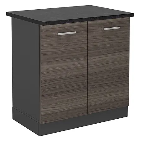 Vicco  Schrankküche R-Line Edelgrau, AP Anthrazit
