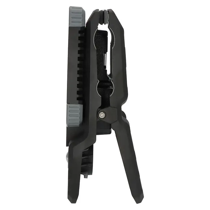 Brennenstuhl LED-Baustrahler - 6.800 lm, 6.500 K, 18 x 11 x 28,6 cm, IP65 - Schwarz-grauer Kabelabisolierer mit gezackter Kabelführung und verstellbaren Abisolierbacken.